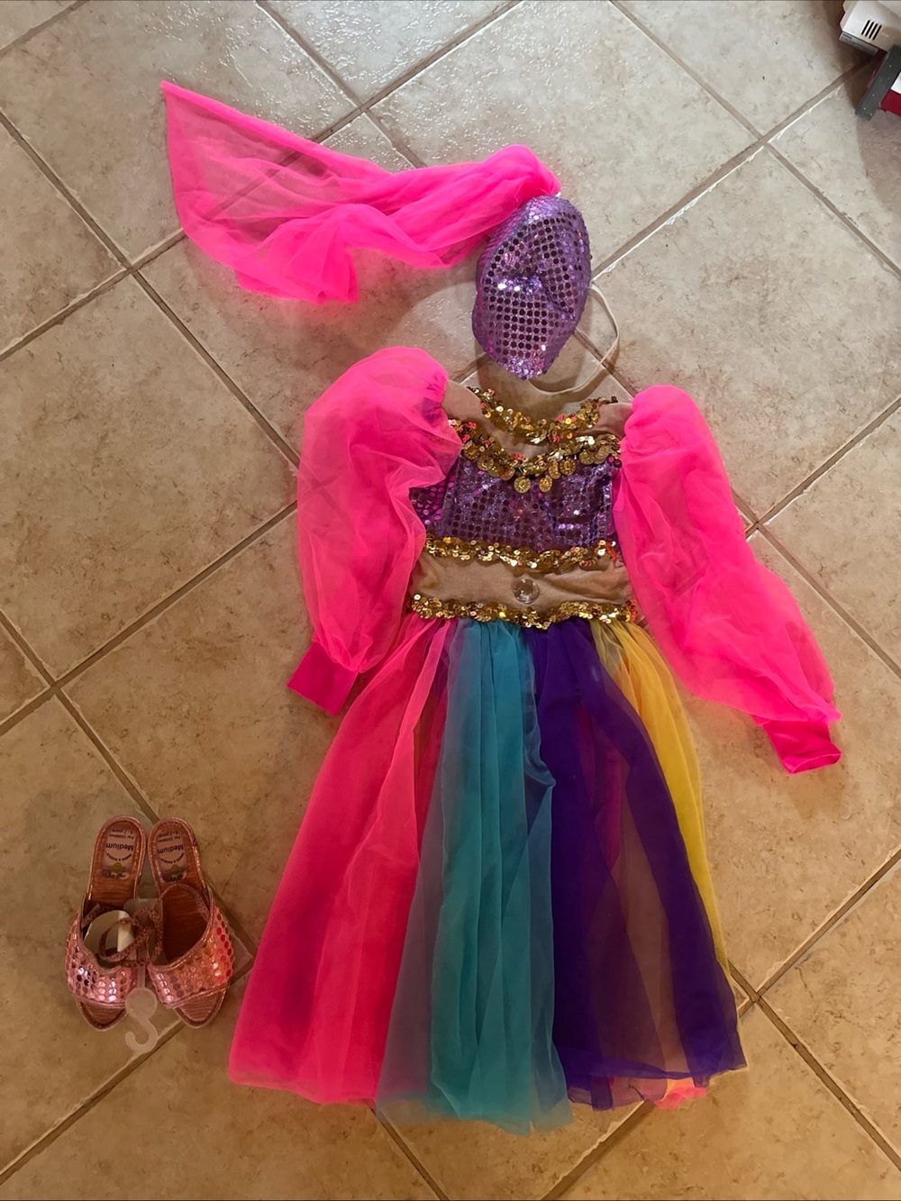 halloween costume vtg 90s new Gypsy dress toddler 2-4yr w/hat & shoes 5-7toddler